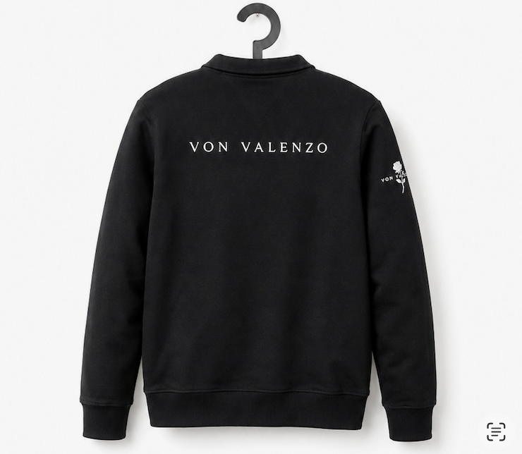 Luxury Matte Black Quarter Zip Shirt