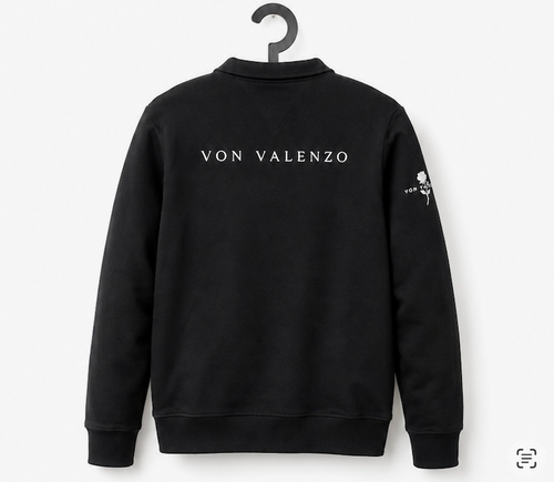 Luxury Matte Black Quarter Zip Shirt